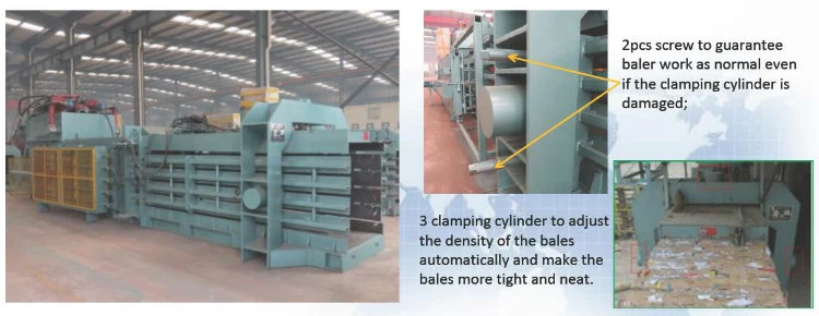 Hydraulic plastic press machine/baler machine for waste paper/pet bottles/cartons with door