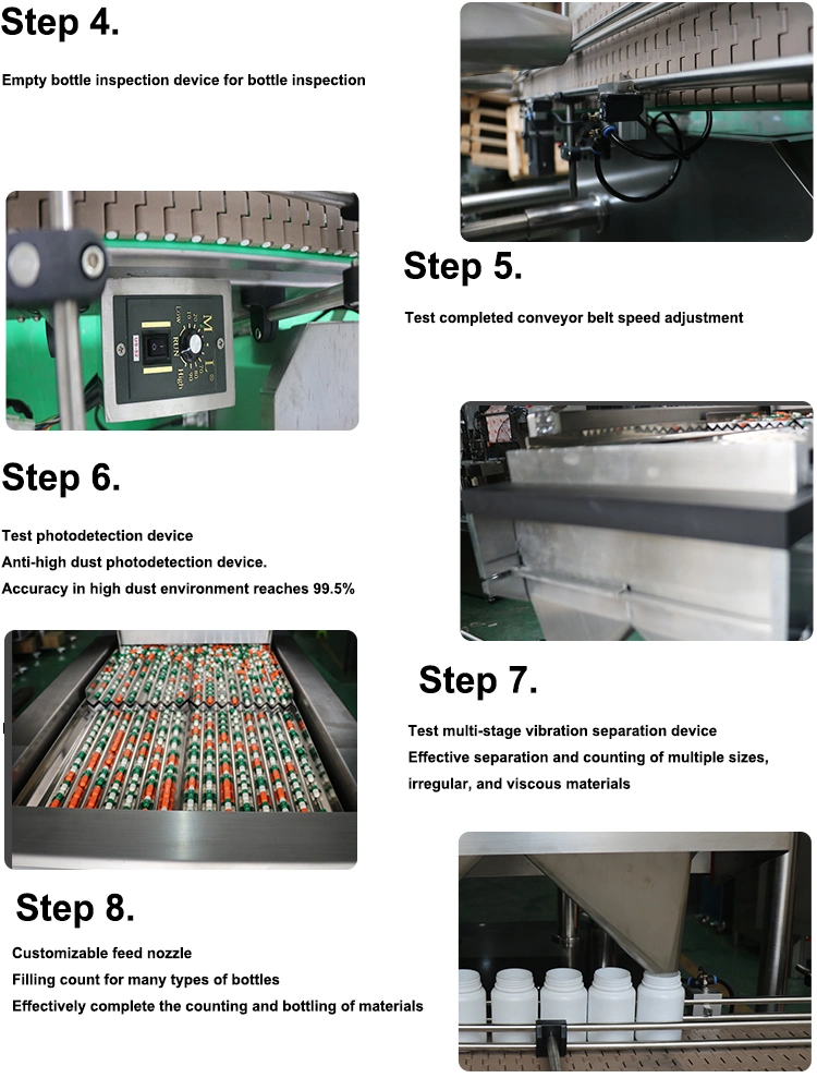 Electronic Candy Capsule Tablet Soft Capsule Counting and Bottling Production Line