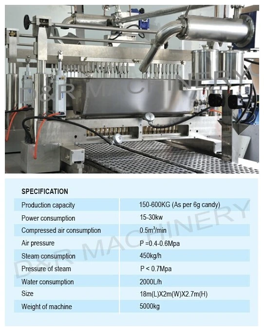 High Quality Jelly Candy Depositing Line Candy Making Machine