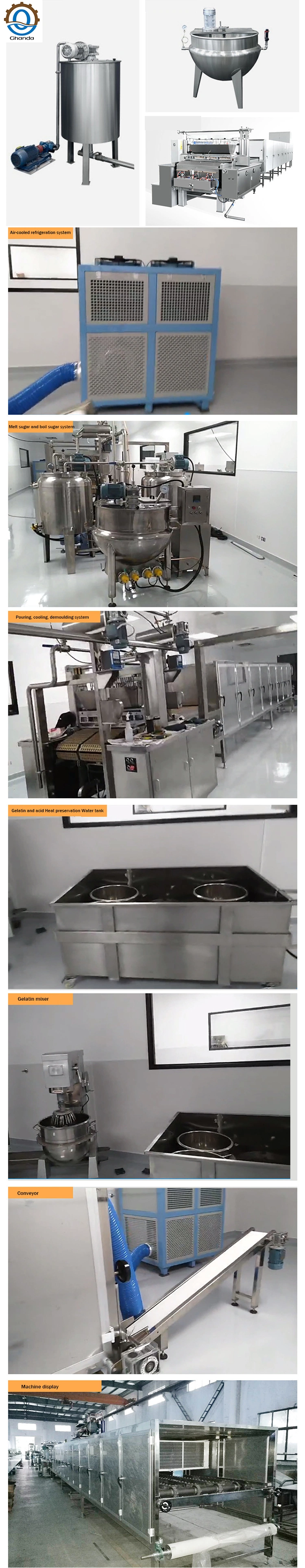 Automatic Soft Chewy Gummy and Jelly Candy Making Machine Depositing Production Line