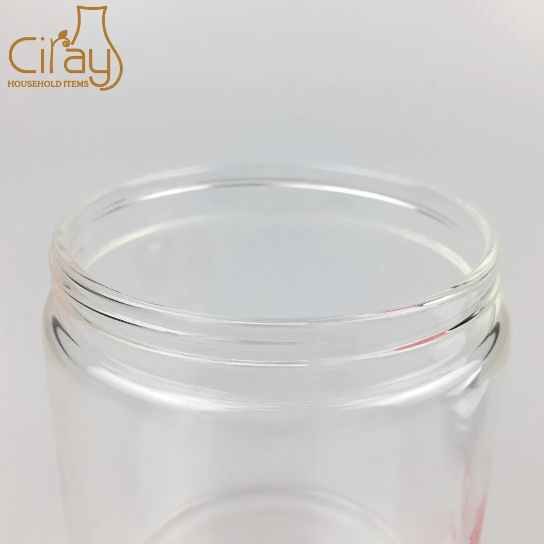 600ml Cylinder Glass Storage Container Heat-Resistant