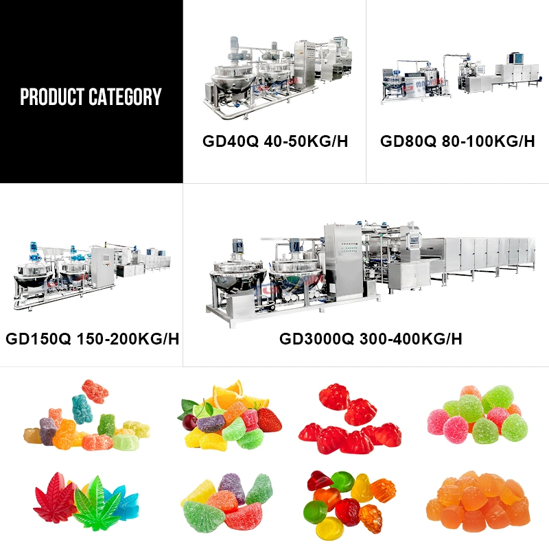 Full Automatic Candy Vitamin Pectin Gelatin Jelly Candy Gummy Bear Production Line