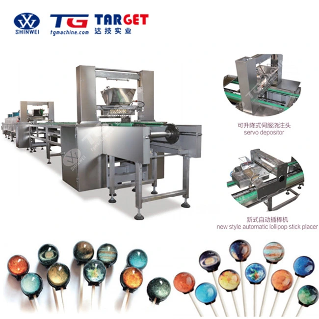 Profitable Star Lollipop Candy Making Machine Galaxy Lollipop Production Line