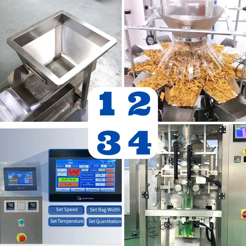 Vertical Form Fill Seal Hardware Parts Components Sorting Packaging Machine