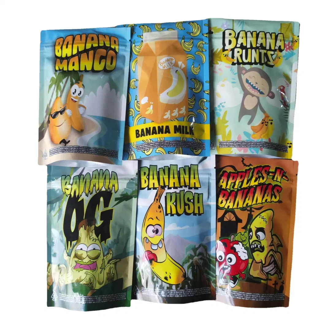 3.5g 1g Stand up Plastic High quality Mylar Tobacco Gummy Bear Packaging Edible Ziplock Smell Proof Pouch