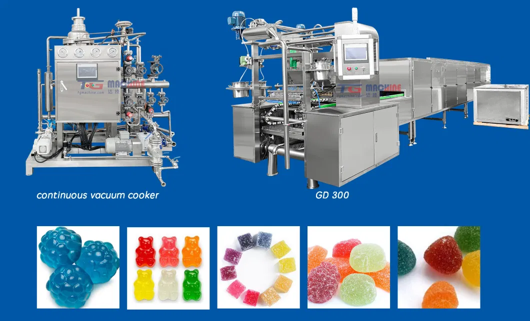 Automatic Gummy Candy Jelly Candy Soft Candy Vitamin Candy Hard Candy Soft Candy Making Machine and Production Line/Gelatin Jelly Candy Machine/Food Machine/