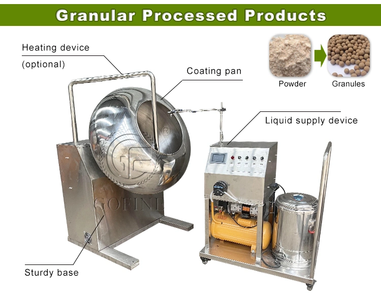 Hot Sales Pot Pan Type Dryer Candy Chocolate Nuts Coating Making Equipment