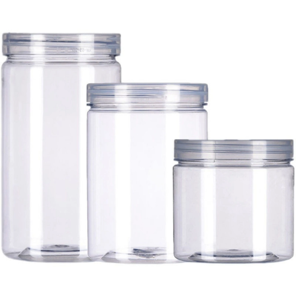 Wanda Customized BPA Free Pet Containers Home and Kitchen Storage for Dry Food, Peanuts, Candy Plastic Cans/Jar/Bottle