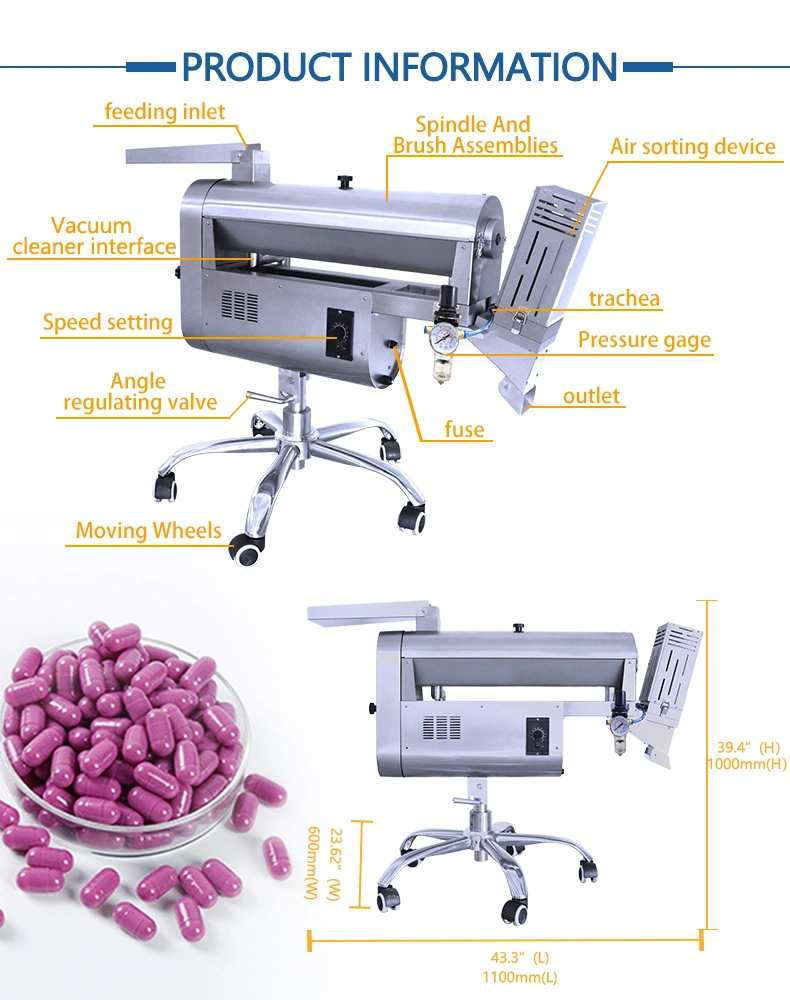 Jmj-2A Automatic Capsule and Tablet Pill Polishing Sorting Machine for Pharmaceutical Medicine