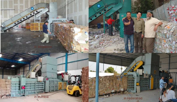 Hydraulic plastic press machine/baler machine for waste paper/pet bottles/cartons with door