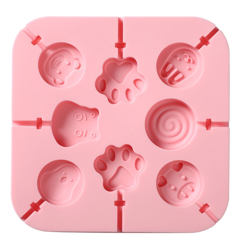 Cartoon Silicone Lollipop Chocolate Mold Children&prime;s Cheese Stick Candy Mold