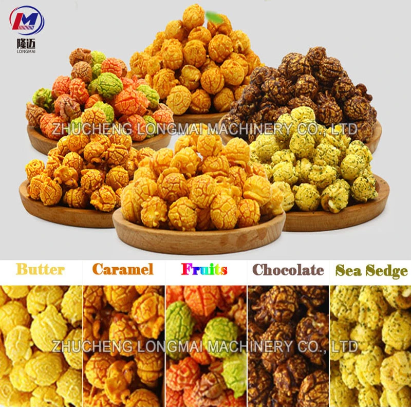 China Supply Industrial Popcorn Making Machine Commercial Chocolate Flavor Gas Popcorn Machine