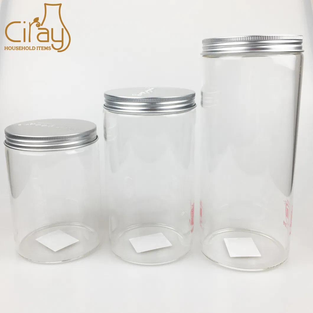 600ml Cylinder Glass Storage Container Heat-Resistant