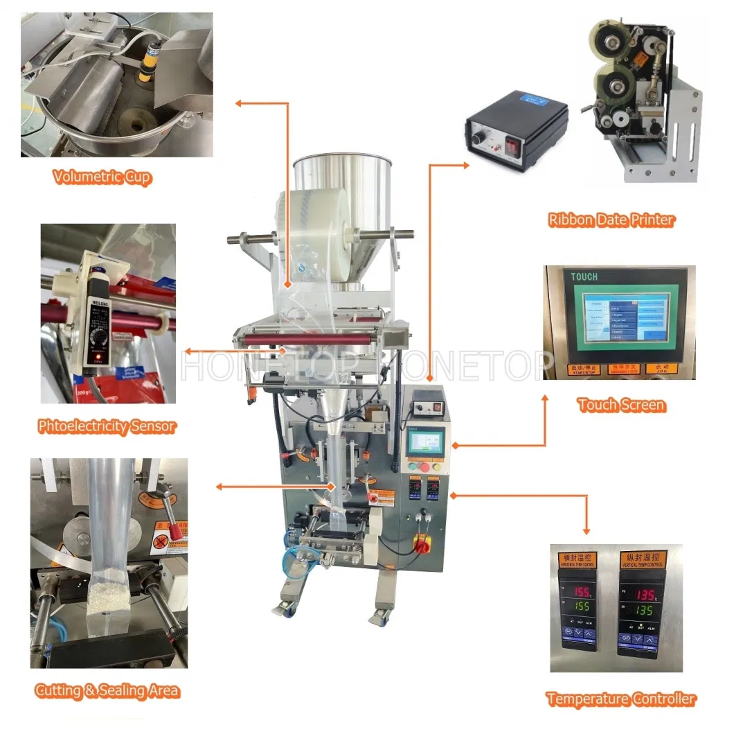 Automatic Sugar Candy Grocery Granule Snacks Small Food Grain Packing Machine Price