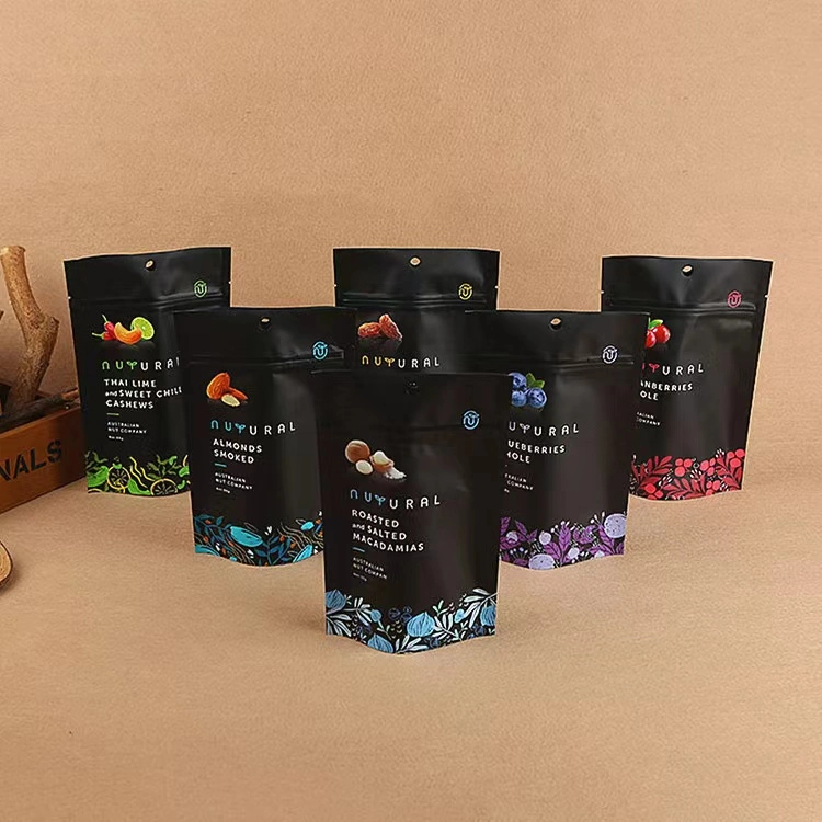 Black Matte Finished 3.5g Food Gummy Bear Candy Packaging Exit Barrier Edible Aluminum Foil Laminated Ziplock Snack Bag