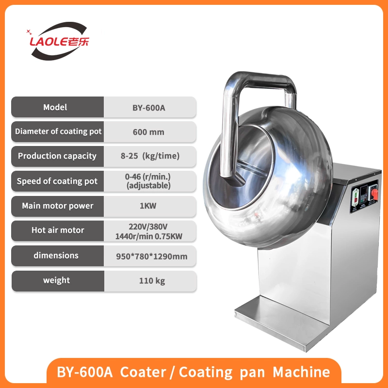 by-600A Newly Arrived Icing Pan Small Chocolate Candy Making Machine Coating Machine