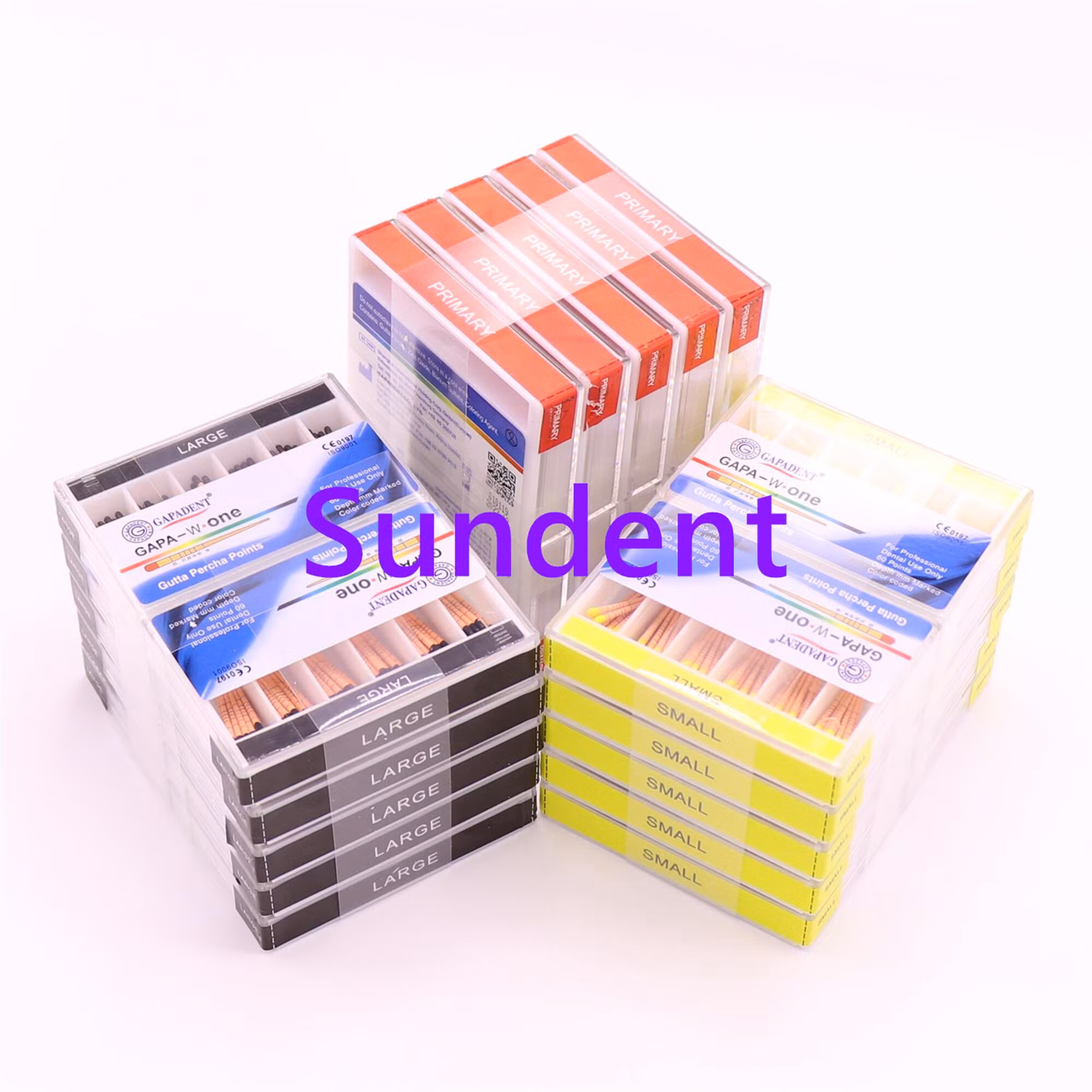 Punto di Gutta Percha Wave One Gapadent con Scaler Gp PP per trattamento endodontico prodotto dentale