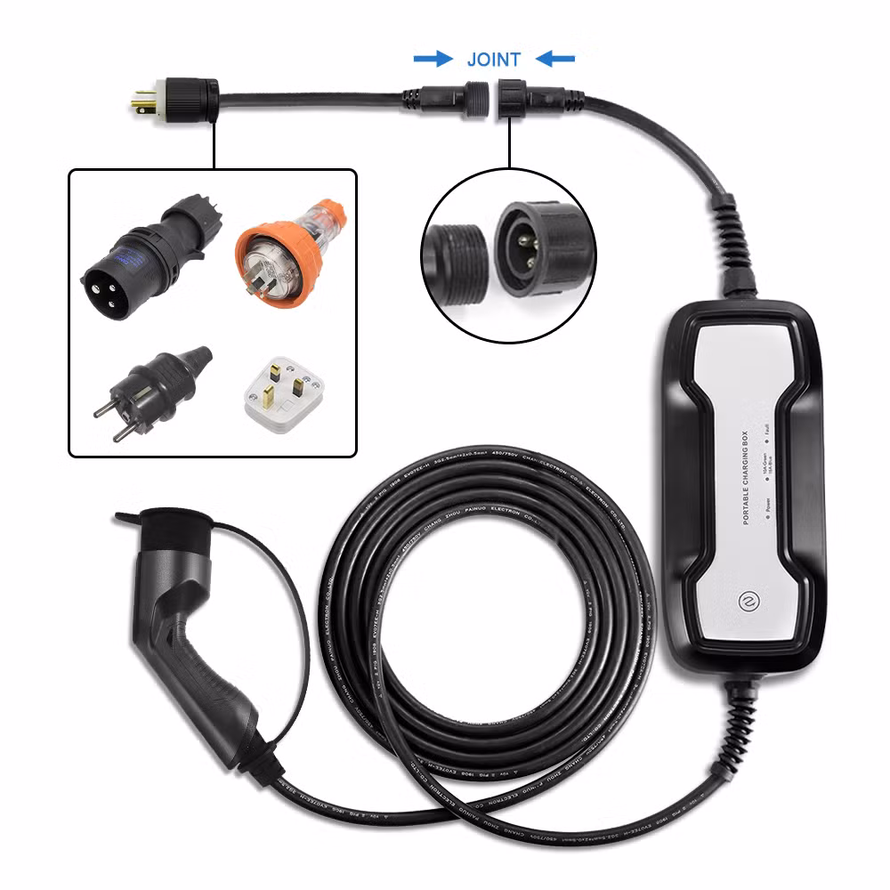 10/16A Scatola di ricarica portatile per auto elettriche con Type2 presa NEMA