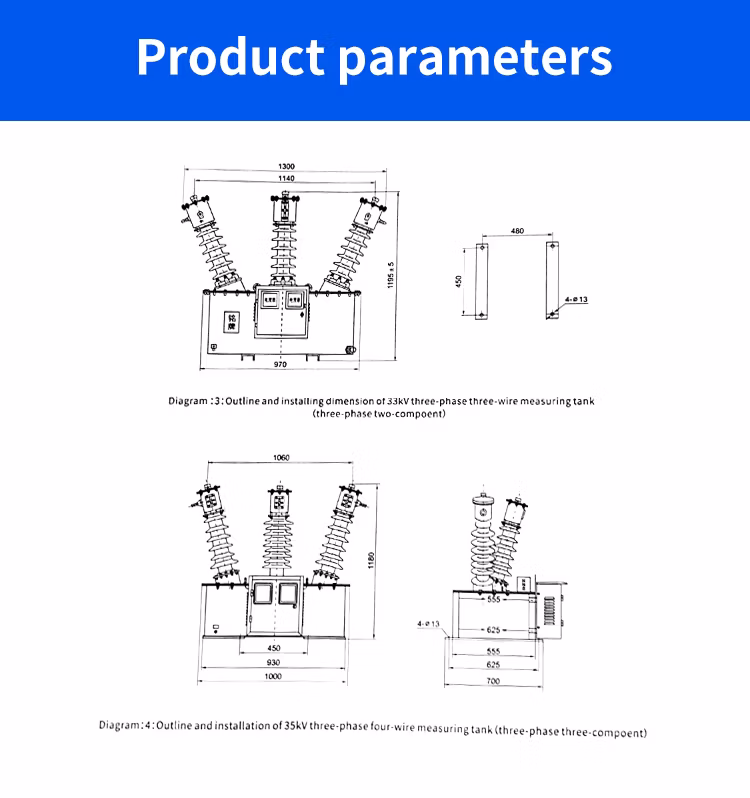Jus-33 Three-Phase Combined Transformer Oil Immersed High Voltage Transformer Outdoor