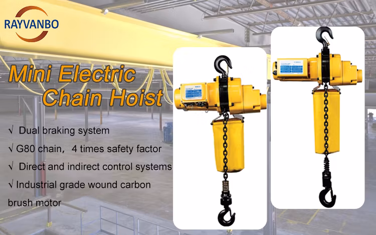 Fast Lift Speed Mini Type 110V 220V-240V Lifting Equipment Crane Single Phase Chain Electric Hoist with Wholesale Price