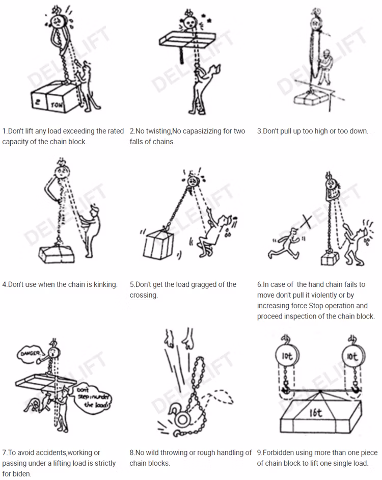 Dele SLA 2t Chain Hoists Good Price Manual Chain Lifting High Quality Construction Lifts Hot Selling