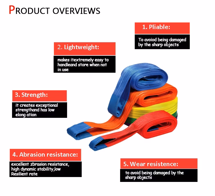 Climbing Contact Webbing Sling Man Red White Customize Handy Eye Logo Endless Color Design Weave