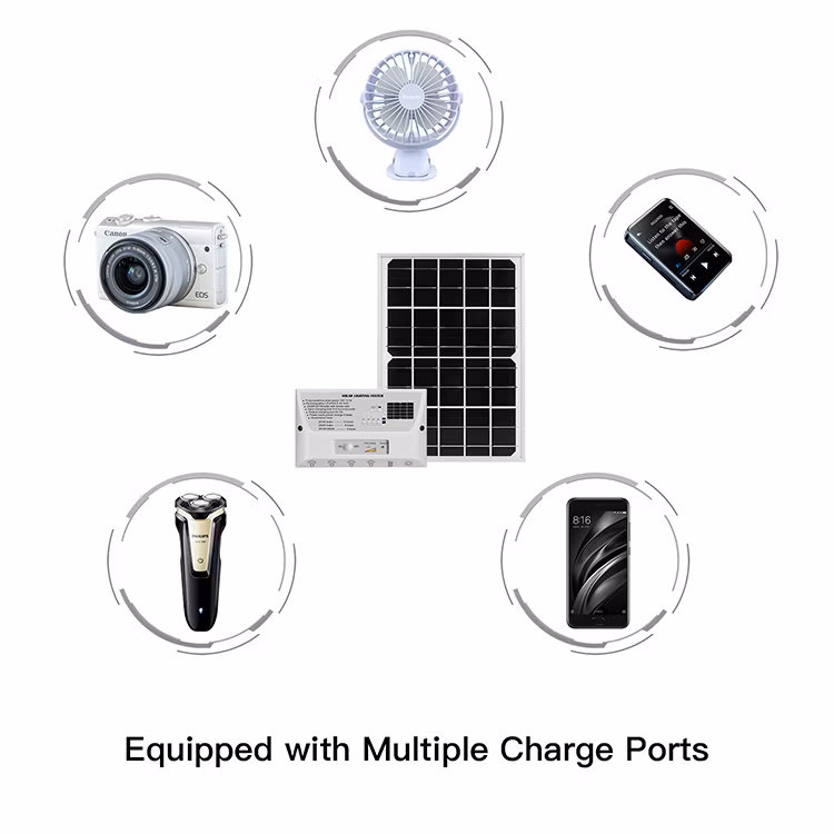 20W 50W 100W Mini Solar Panel Home Solar Lighting System Kit