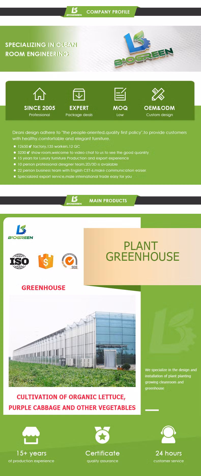 Hot Sale Agricultural Green House Manual/Automatic Light Deprivation Blackout Gree