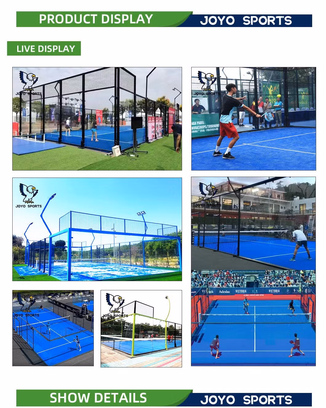 High Quality Glass Plate Tennis Court Manufacturer Best Design Indoor and Outdoor Paddle Tennis Court