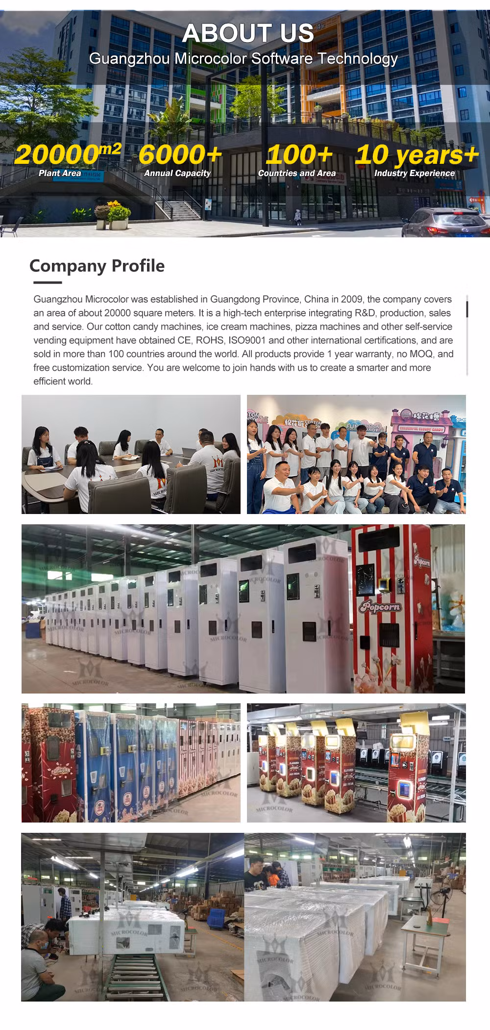 Micro-Color Best Sale Automatic Popcorn Maker Machine Movie Theater /Bar/Shopping Mall Pop Corn Popcorn Making Vending Machine
