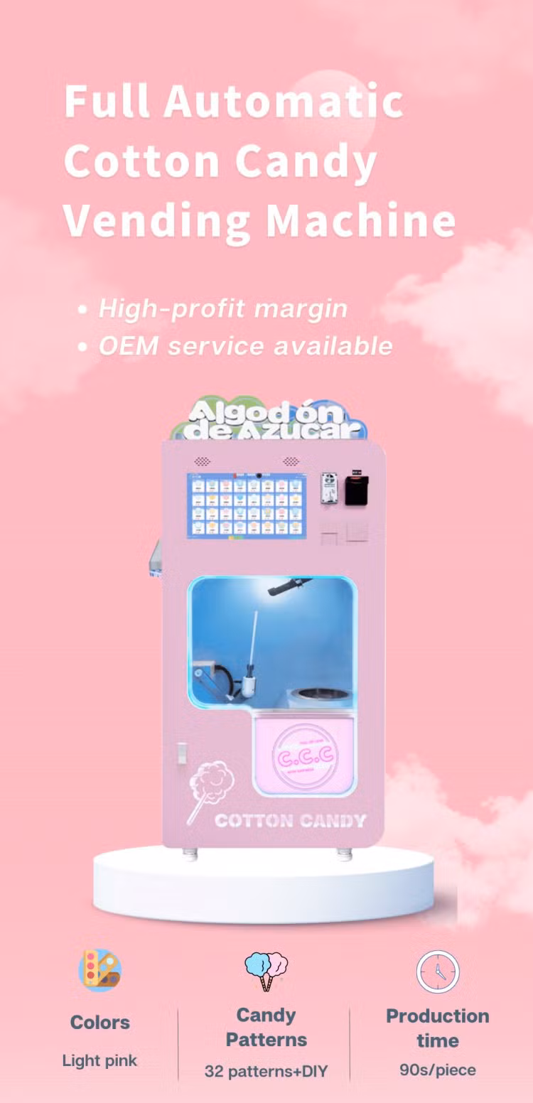 Weimi Innovative Robot Arm Vending Machine Sugar Cotton Candy Vending Machine Maker