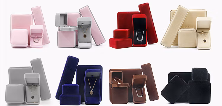 White Various Styles Jewelry Beautiful Jewellery Chain Box Leather Paper Cardboard Box Storage Box