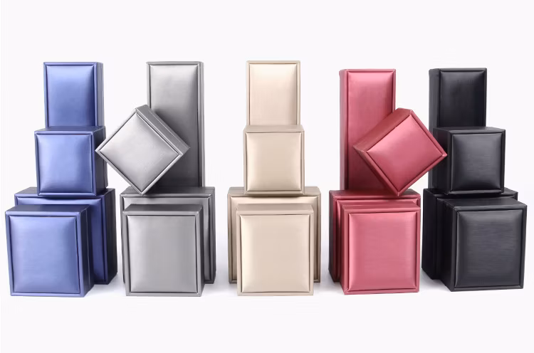 White Various Styles Jewelry Beautiful Jewellery Chain Box Leather Paper Cardboard Box Storage Box