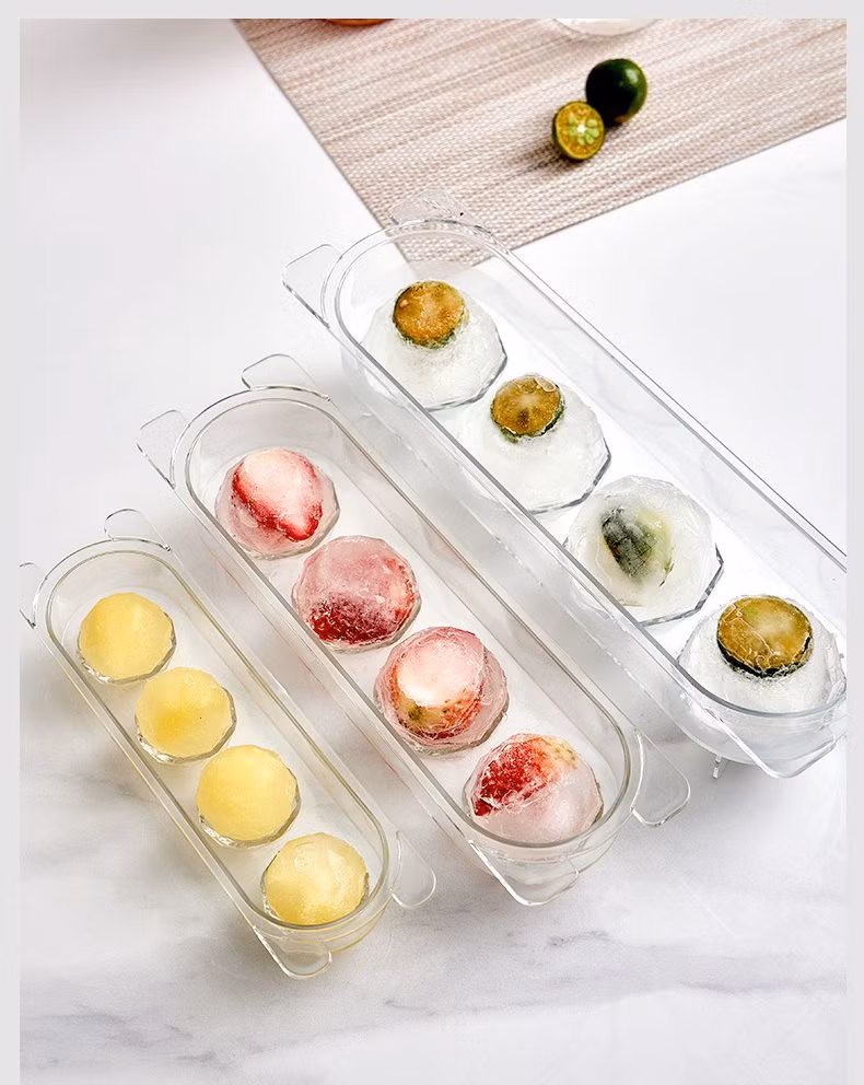 Household Durable Plastic Ice Ball Tray Ice Mold with Cover