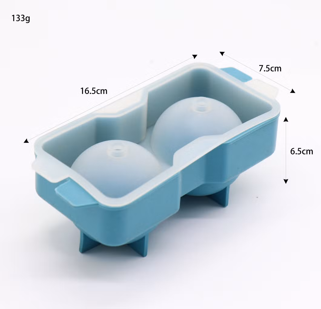 Food Grade Silicone Ice Tray Ball Mold with Lid for Different Capacity