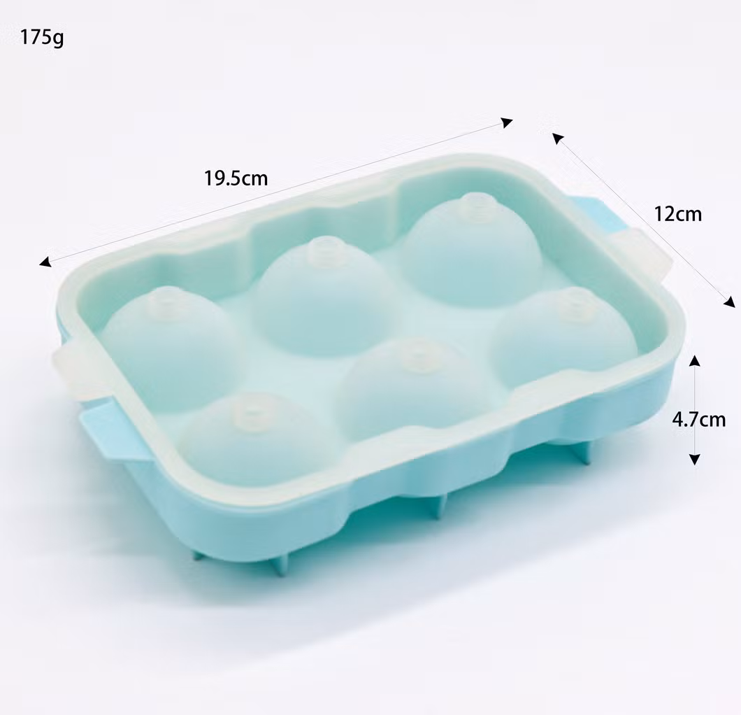 Food Grade Silicone Ice Tray Ball Mold with Lid for Different Capacity