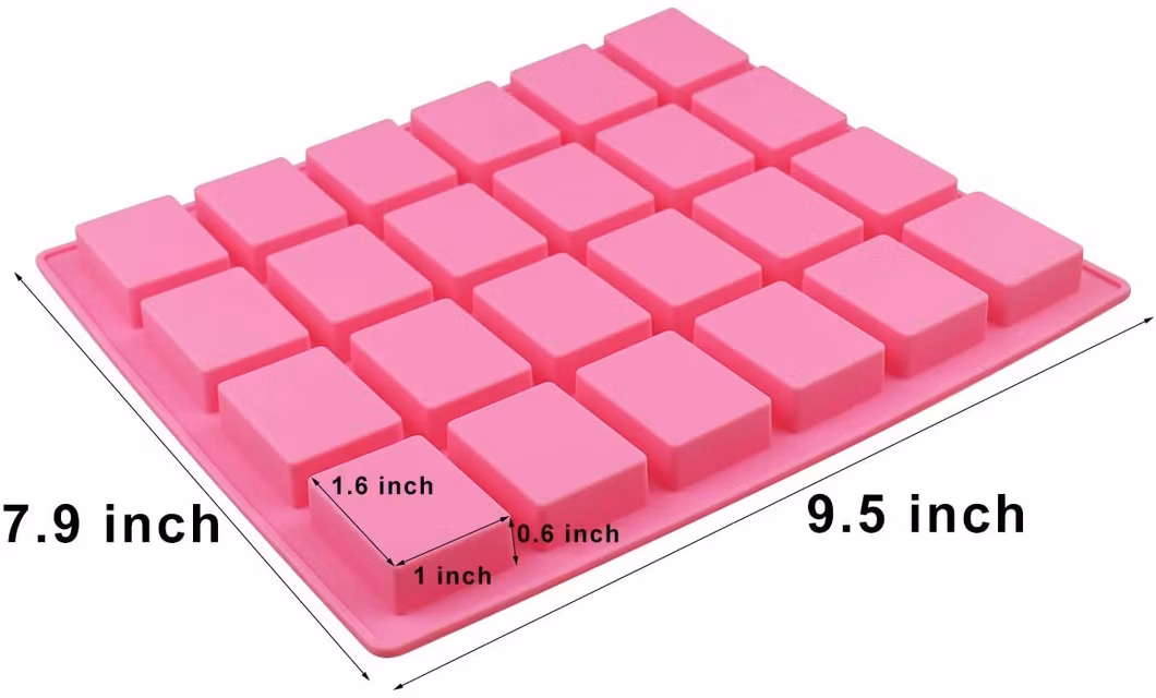 24-Cavity Rectangle Caramel Candy Silicone Molds, Chocolate Truffles Mold, Whiskey Ice Cube Tray