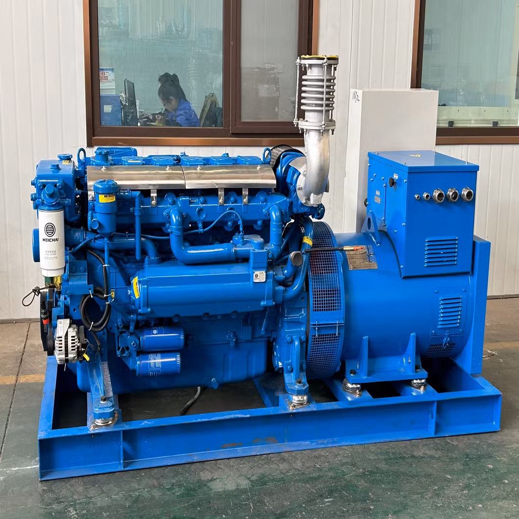 Support Color Customization Open Silent Weichai Ricardo 50kw 62.5kv Diesel Generator Set Marine Boat Ship Diesel Generator