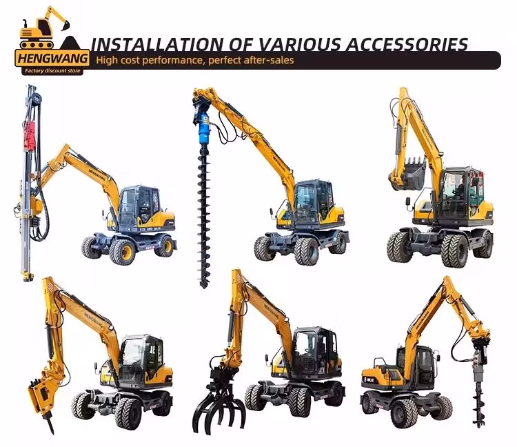 Operator Comfort Mini Digger Earth-Moving Machinery 4X4 Mini Digger Excavator Machine Wheeled Excavators for Sale Australia