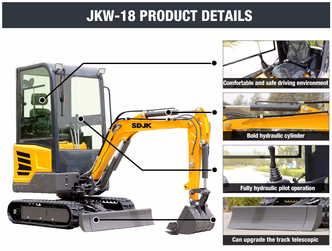 Free Shipping Factory Price Mini Excavator 1 Ton EPA Euro 5 New Crawler Digger Farm Used Chinese Mini Excavator Machine