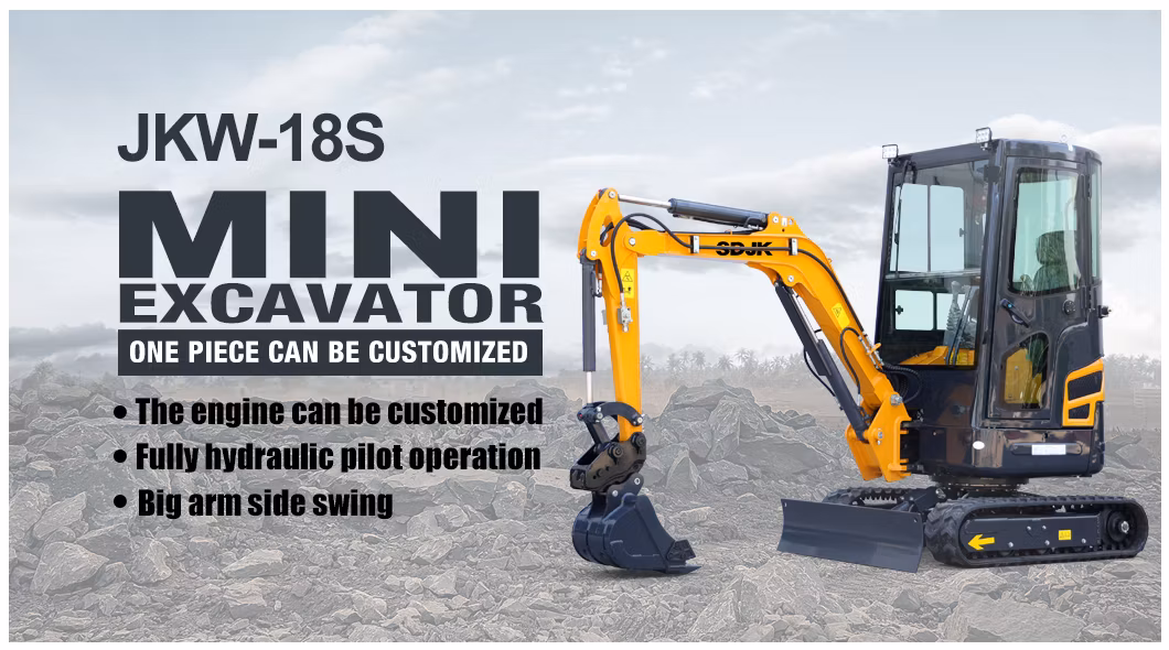Free Shipping Factory Price Mini Excavator 1 Ton EPA Euro 5 New Crawler Digger Farm Used Chinese Mini Excavator Machine