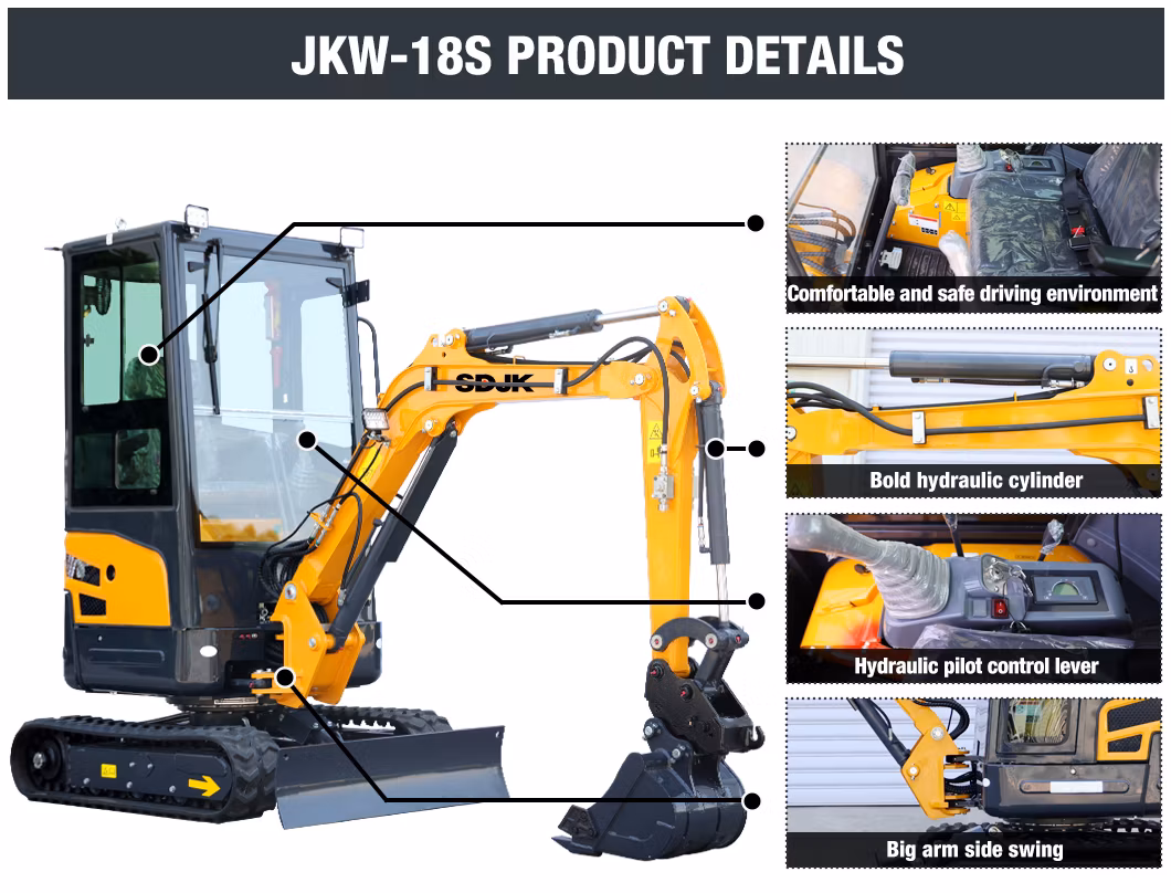 Free Shipping Factory Price Mini Excavator 1 Ton EPA Euro 5 New Crawler Digger Farm Used Chinese Mini Excavator Machine