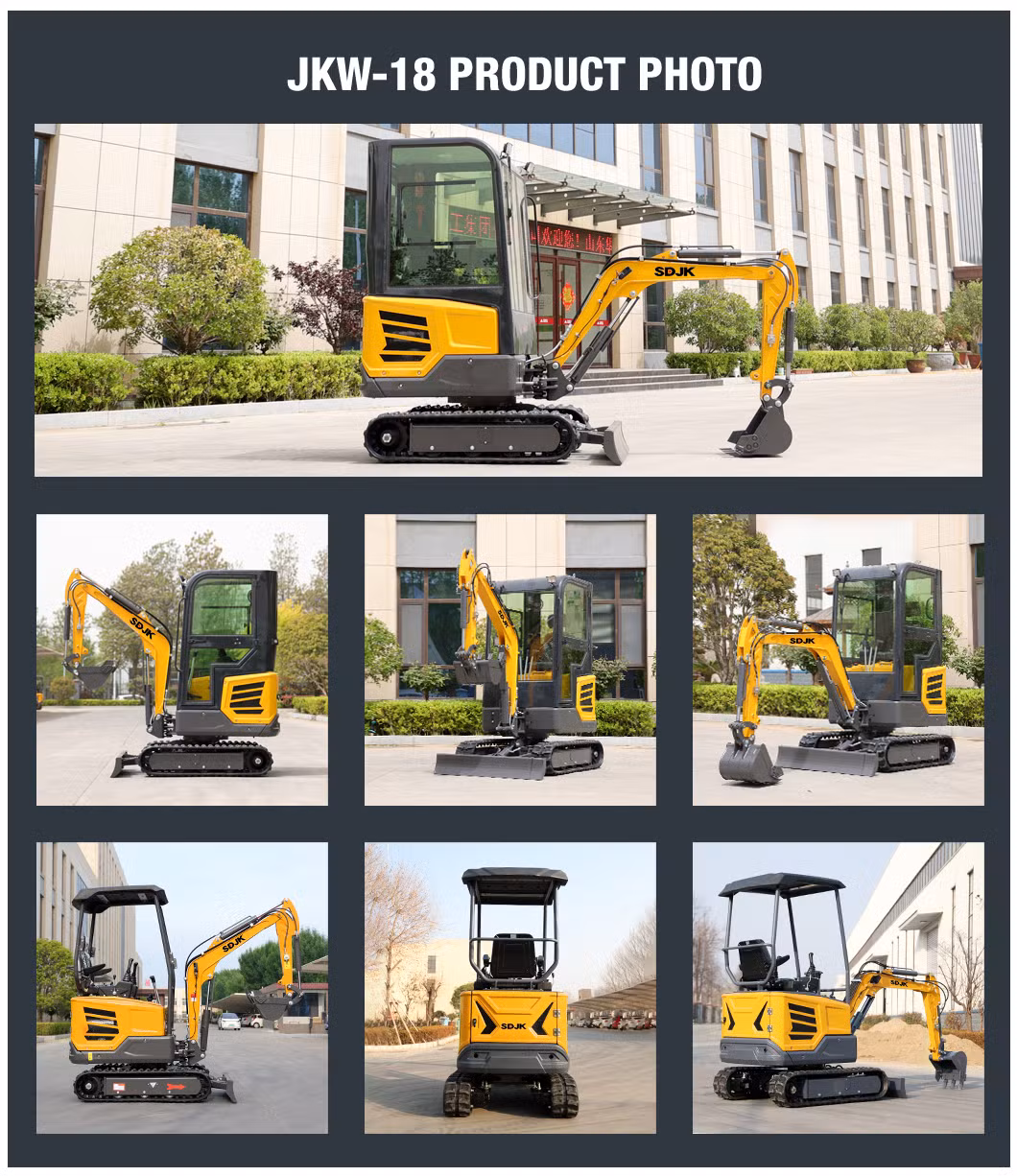 Free Shipping Factory Price Mini Excavator 1 Ton EPA Euro 5 New Crawler Digger Farm Used Chinese Mini Excavator Machine