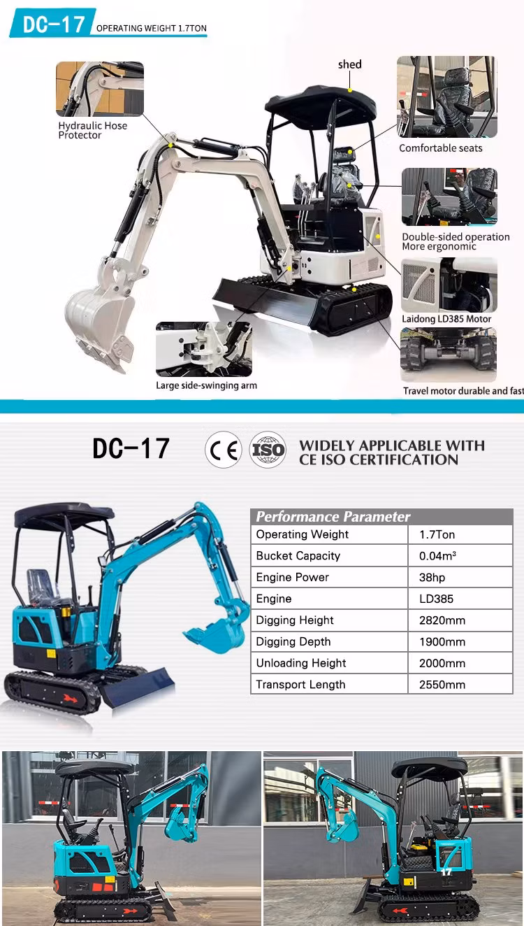 Free Shipping Factory Price Mini Excavator 3.5 Ton EPA Farm Used New Crawler Digger Japan Engine Engine Small Excavators 1 Ton 2 Ton Machine