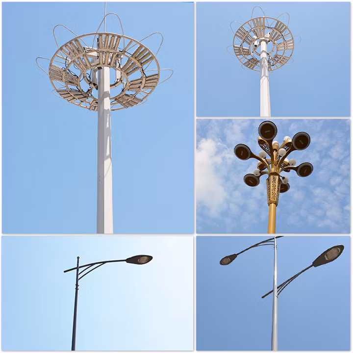 Airport Lighting Customized Size Type Road High Mast Solar Street Light Lamp Pole
