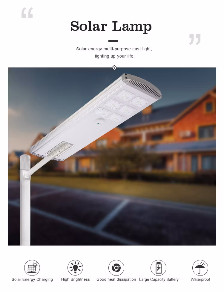 Outdoor Waterproof All in One IP65 LED Road Lamp Roadway Garden Yard Smart with Motion Sensor 400W Integrated LED Solar Light LED Street Light