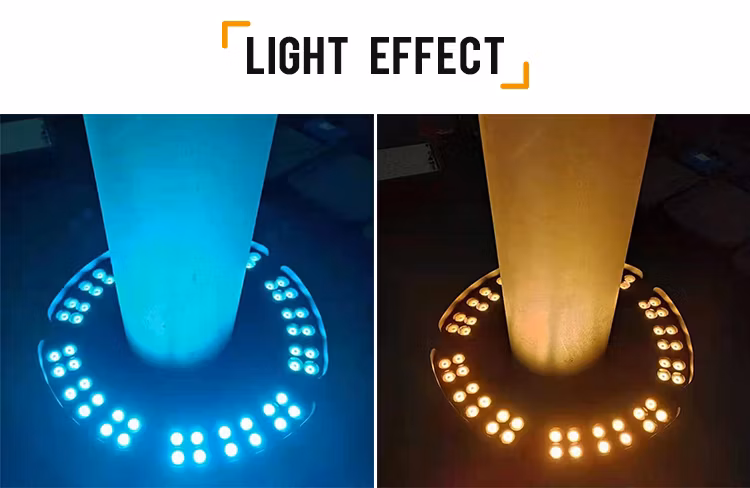 Outdoor RGB Color Palm Tree Ring Light IP65 Waterproof Park Garden Flood Spotlight Landscape Pole Post Coconut Hug Tree Lamp