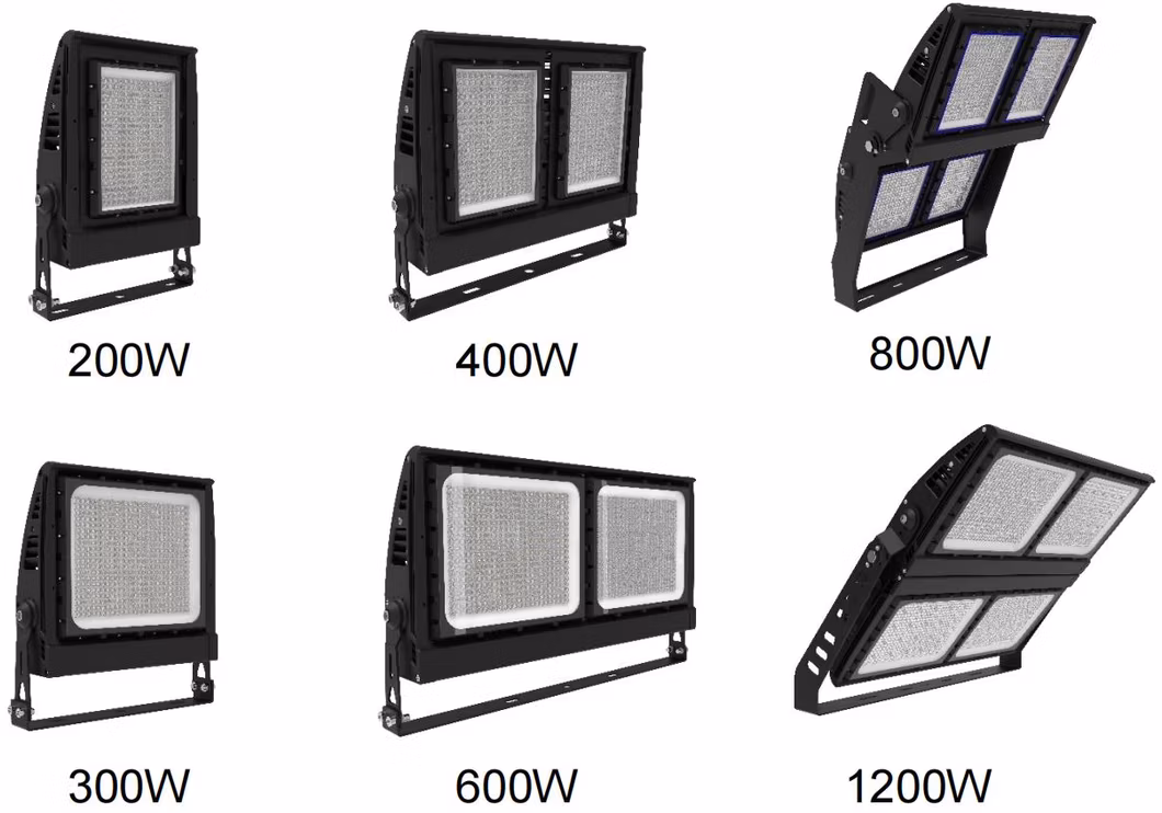 600W Factory Price Intelligent Dimming System 150lm/W IP67 LED High Pole Stadium Flood Light for Outdoor Waterproof for Parking Lot Tennis Court Football Field