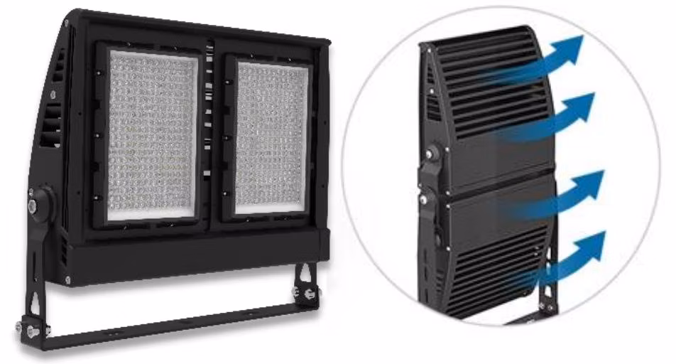 600W Factory Price Intelligent Dimming System 150lm/W IP67 LED High Pole Stadium Flood Light for Outdoor Waterproof for Parking Lot Tennis Court Football Field