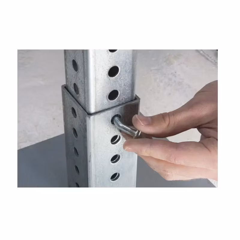 Outdoor Galvanized Perforated Steel Square Road Traffic Safety Bolt Down Sign Post